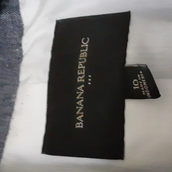 Banana Republic Factory sz 10 button blazer with pockets linen & cotton blend - Picture 3 of 7